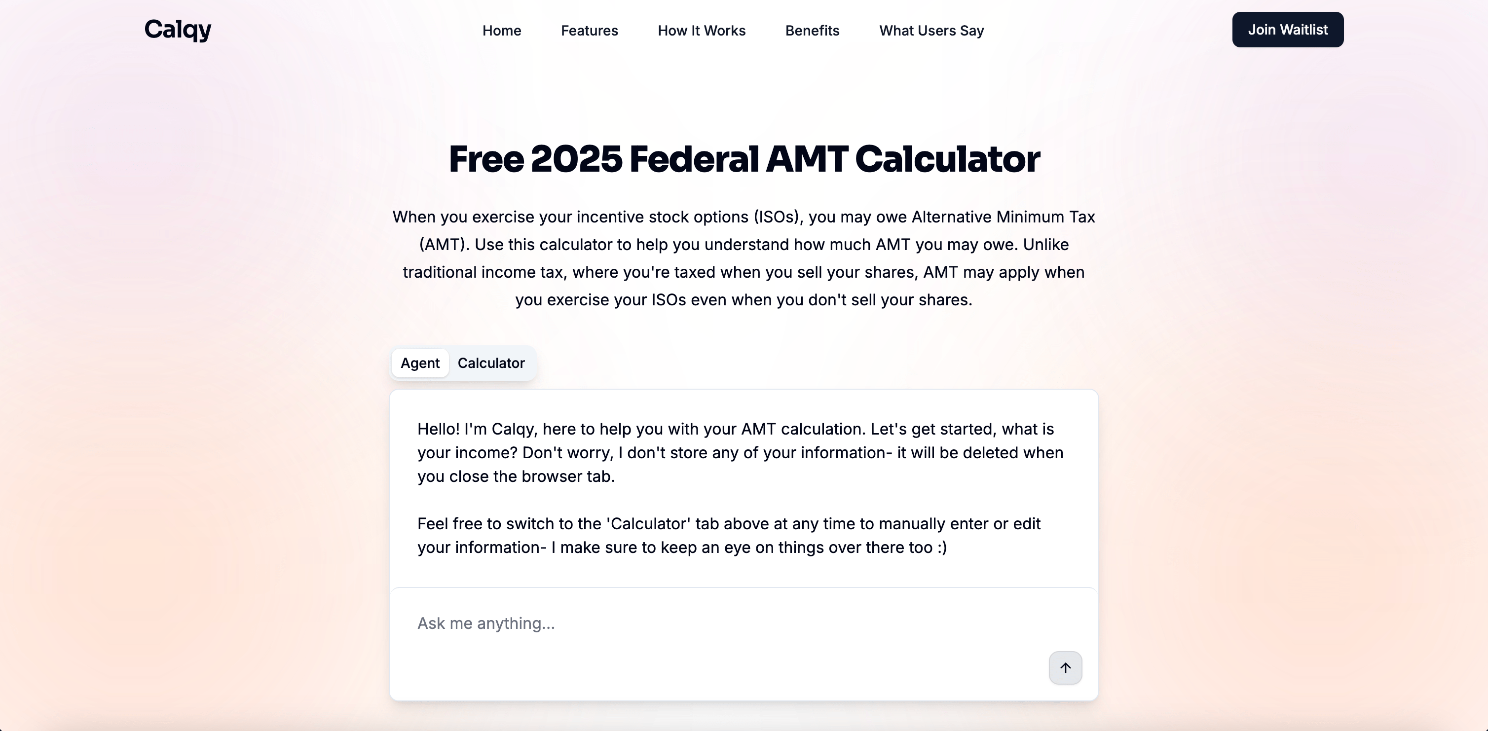 Free 2025 Federal AMT Calculator - Calqy